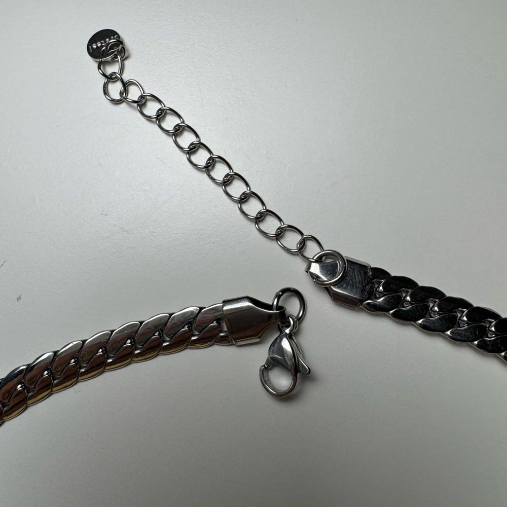 New Silver Heart Glamour Chain Necklace - Picture 8 of 8